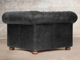 Hector Chesterfield Snuggler In Black Vintage Leather