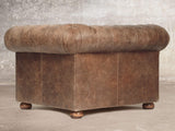 Hector Chesterfield Snuggler In Brown Vintage Leather