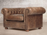 Hector Chesterfield Snuggler In Brown Vintage Leather