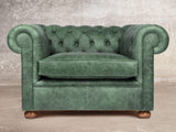 Hector Chesterfield Snuggler In Green Vintage Leather