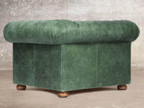 Hector Chesterfield Snuggler In Green Vintage Leather