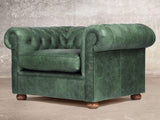 Hector Chesterfield Snuggler In Green Vintage Leather