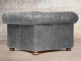 Hector Chesterfield Snuggler In Grey Vintage Leather