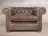 Hector Chesterfield Snuggler In Hickory Vintage Leather