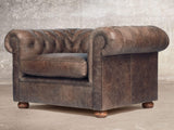 Hector Chesterfield Snuggler In Hickory Vintage Leather
