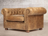 Hector Chesterfield Snuggler In Tan Vintage Leather