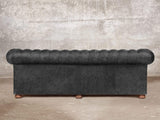 Hector Extra Large Chesterfield Sofa In Black Vintage Leather