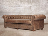 Hector Extra Large Chesterfield Sofa In Brown Vintage Leather