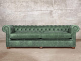 Hector Extra Large Chesterfield Sofa In Green Vintage Leather
