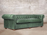 Hector Extra Large Chesterfield Sofa In Green Vintage Leather