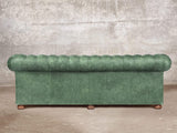 Hector Extra Large Chesterfield Sofa In Green Vintage Leather