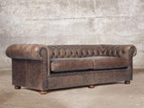 Hector Extra Large Chesterfield Sofa In Hickory Vintage Leather