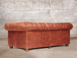 Hector 4 Seat Chesterfield Sofa In Bronze Vintage Leather