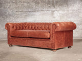 Hector 4 Seat Chesterfield Sofa In Bronze Vintage Leather