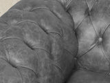 Hector 4 Seat Chesterfield Sofa In Grey Vintage Leather