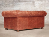 Hector Snug 2 Seat Chesterfield Sofa In Bronze Vintage Leather