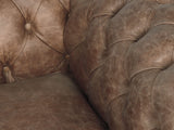 Hector Snug 2 Seat Chesterfield Sofa In Brown Vintage Leather
