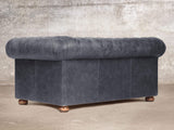 Hector Snug 2 Seat Chesterfield Sofa In Thunder Vintage Leather