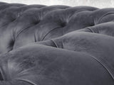 Hector Snug 2 Seat Chesterfield Sofa In Thunder Vintage Leather
