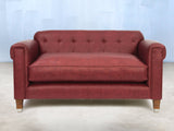 Hipster 2 Seat Chesterfield Sofa In Cardinal Ol' School Leather