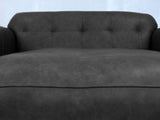 Hipster 2 Seat Chesterfield Sofa In Coal Ol' School Leather