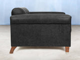 Hipster 2 Seat Chesterfield Sofa In Coal Ol' School Leather