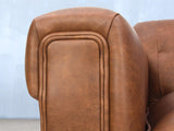 Hipster 2 Seat Chesterfield Sofa In Gingerbread Ol' School Leather