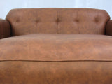Hipster 2 Seat Chesterfield Sofa In Gingerbread Ol' School Leather