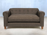 Hipster 2 Seat Chesterfield Sofa In Pewter Ol' School Leather