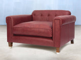 Hipster Chesterfield Snuggler In Cardinal Ol' School Leather