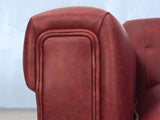 Hipster Chesterfield Snuggler In Cardinal Ol' School Leather