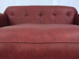 Hipster Chesterfield Snuggler In Cardinal Ol' School Leather