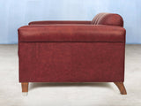 Hipster Chesterfield Snuggler In Cardinal Ol' School Leather