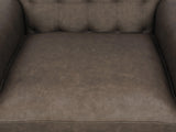 Hipster Chesterfield Snuggler In Pewter Ol' School Leather