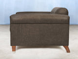 Hipster Chesterfield Snuggler In Pewter Ol' School Leather