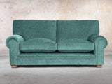 Millie 2 Seat Chesterfield Sofa In Emerald Funky Cord
