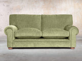 Millie 2 Seat Chesterfield Sofa In Moss Funky Cord