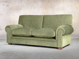 Millie 2 Seat Chesterfield Sofa In Moss Funky Cord