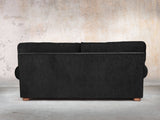 Millie 3 Seat Chesterfield Sofa In Jet Funky Cord