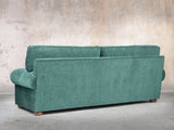 Millie 4 Seat Chesterfield Sofa In Emerald Funky Cord