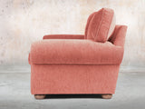 Millie Bigger 3 Seat Chesterfield Sofa In Coral Funky Cord