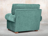 Millie Chesterfield Chair In Emerald Funky Cord
