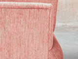 Millie Snug 2 Seat Chesterfield Sofa In Coral Funky Cord