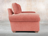 Millie Snug 2 Seat Chesterfield Sofa In Coral Funky Cord