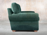 Millie Snug 2 Seat Chesterfield Sofa In Emerald Funky Cord