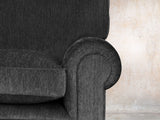 Millie Snug 2 Seat Chesterfield Sofa In Jet Funky Cord