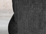 Millie Snug 2 Seat Chesterfield Sofa In Jet Funky Cord