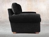 Millie Snug 2 Seat Chesterfield Sofa In Jet Funky Cord