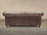 Ollie 2 Seat Chesterfield Sofa In Roast Rustic Leather