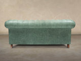 Ollie 2 Seat Chesterfield Sofa In Shamrock Rustic Leather